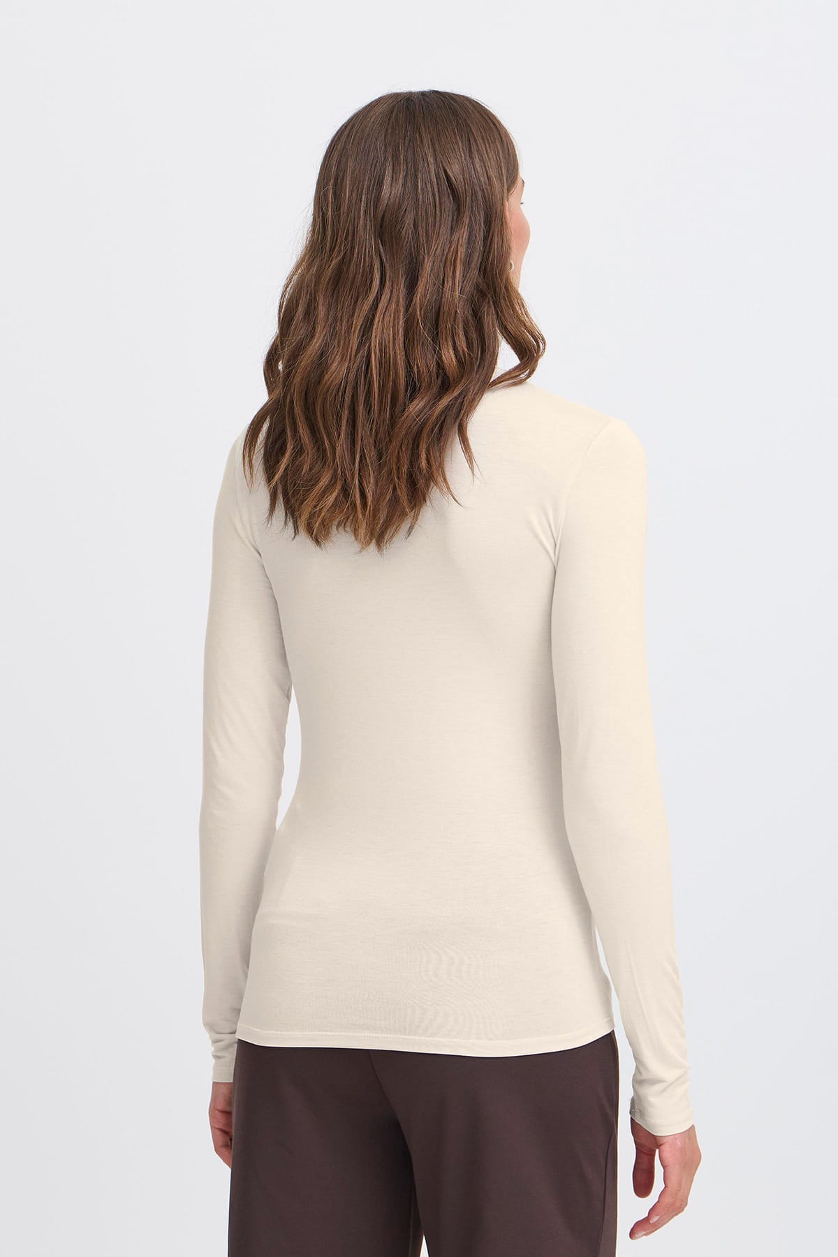 Rollkragen Longsleeve IHPHILUCA LS Almond Milk Rollkragen Longsleeve ICHI