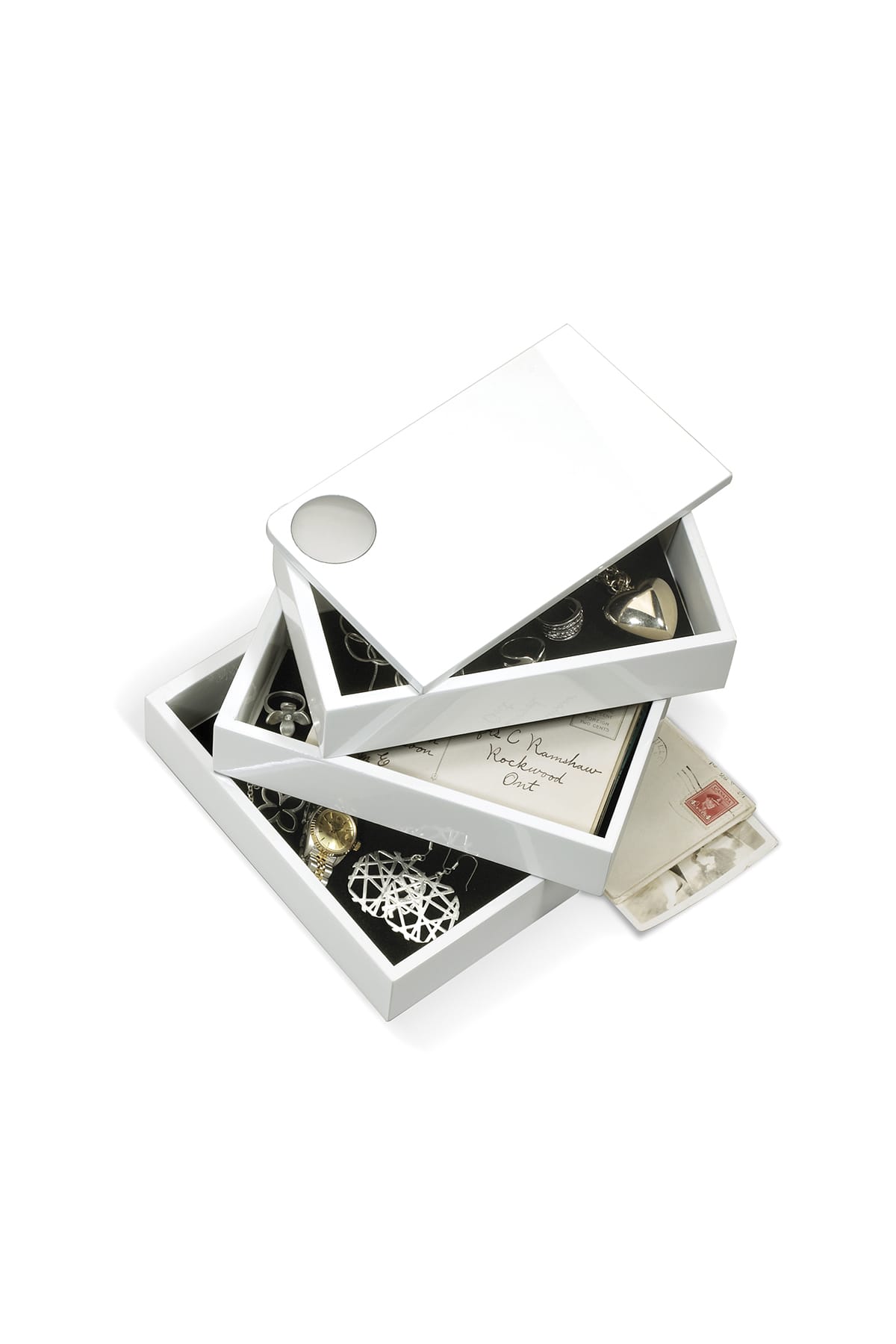 Schmuckbox Umbra schwenkbares Schmuckkästchen Weiß Schmuckbox Umbra