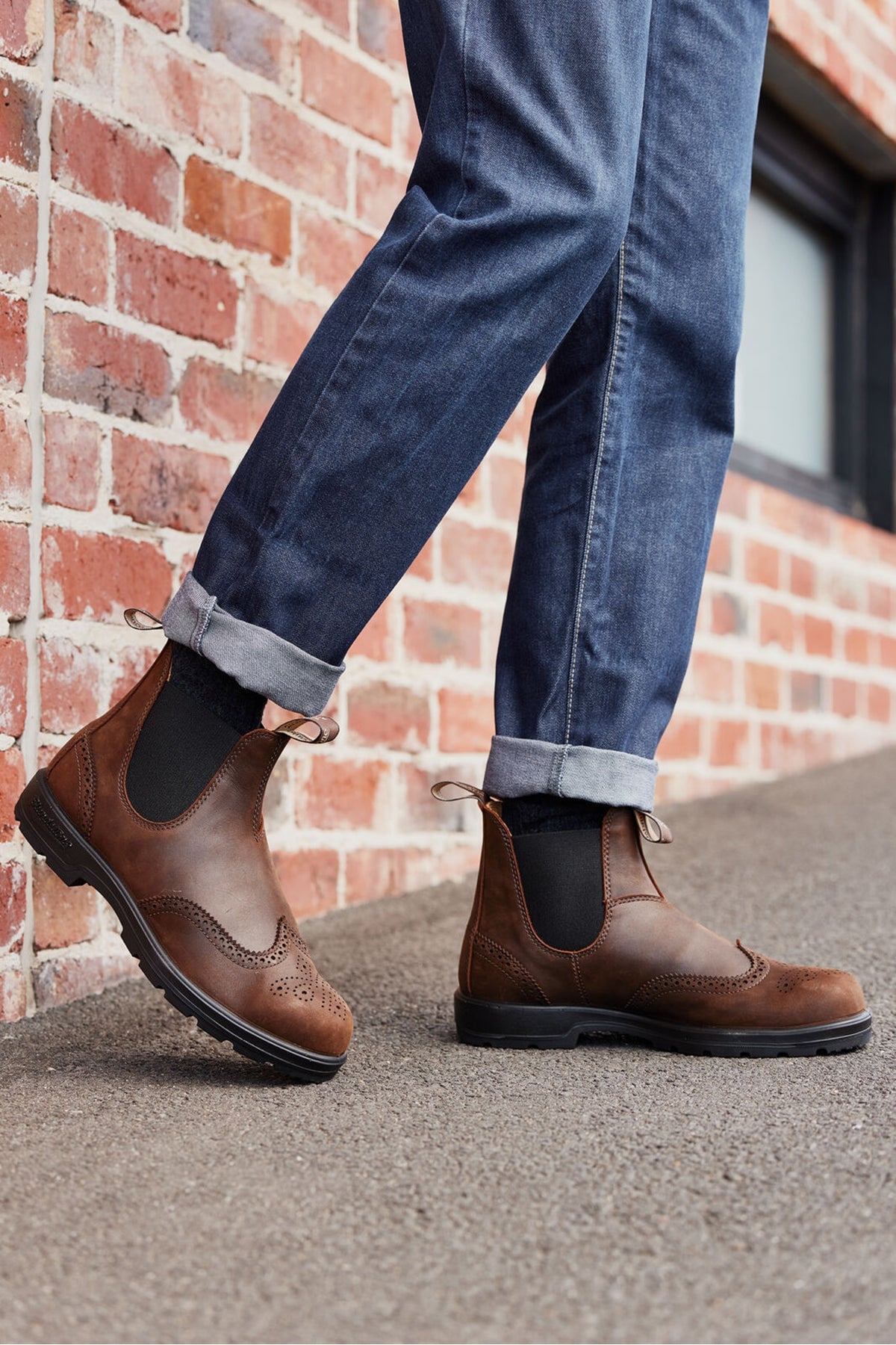 Schuhe Blundstone 2444 Brogued Antique Brown Leather (Classics Series) Braun Schuhe Blundstone