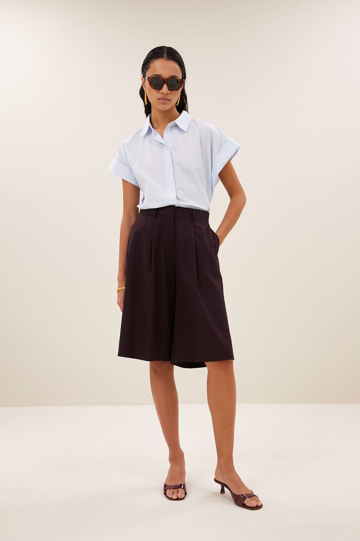 Shorts finn bermuda dark wine Shorts By Bar