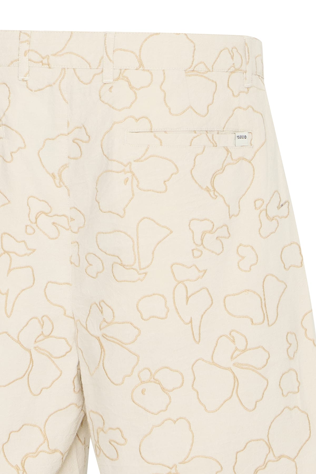 Shorts SDALANN PLEAT EMB SHO Oatmeal Shorts Solid