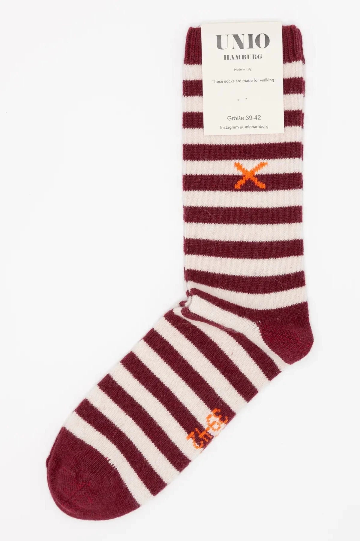 Socken COSY CLASSIC white - bordeaux Col.12 Socken UNIO Hamburg