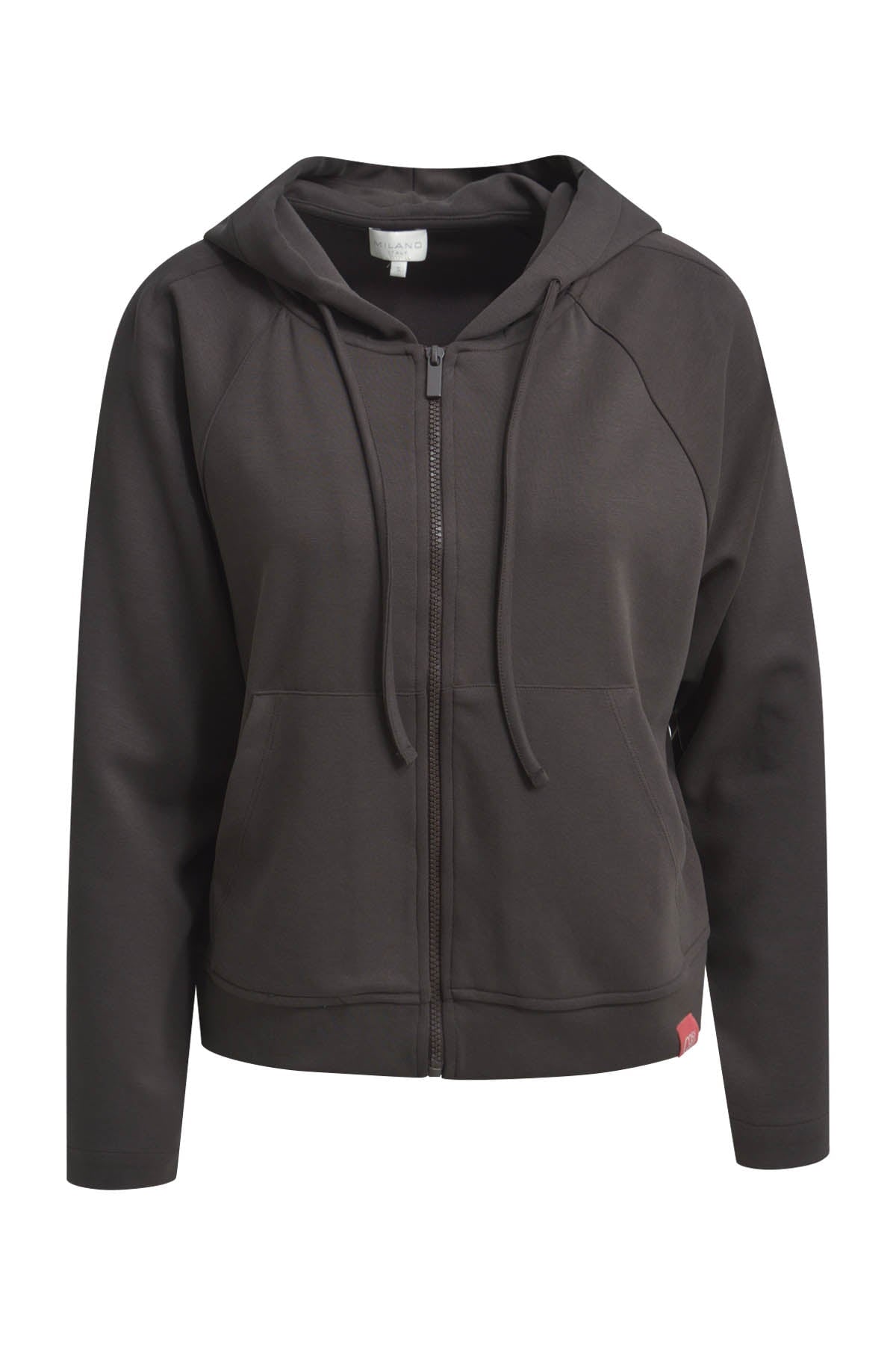 Sweatjacke kangaroo pocket raglan sleeve mocca Sweatjacke Milano