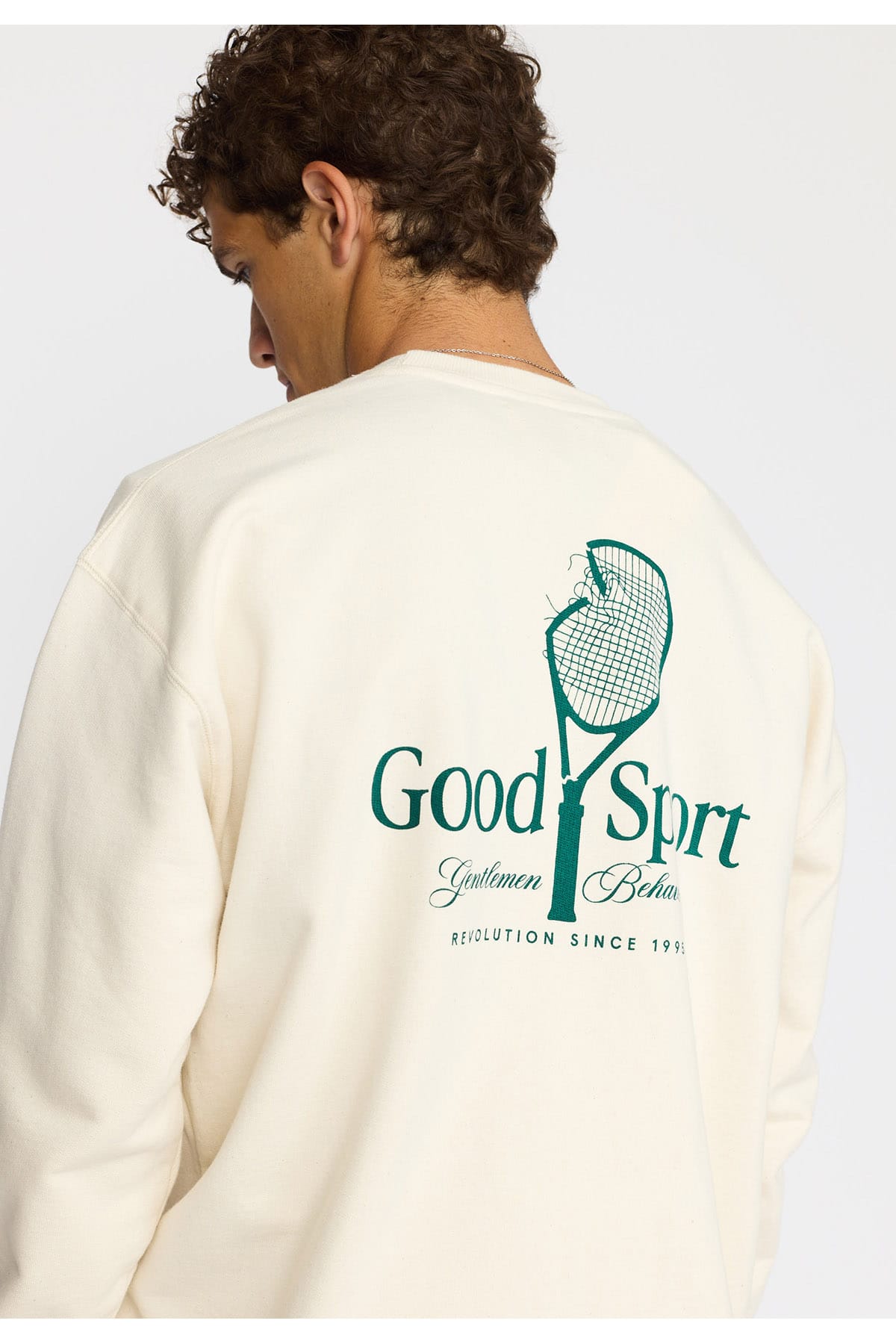 Sweatshirt Printed Crewneck Offwhite Sweatshirt RVLT Revolution