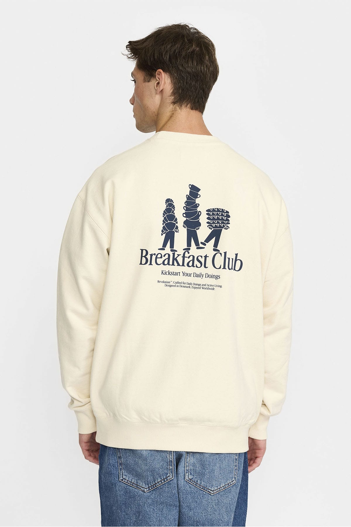 Sweatshirt Printed Crewneck Offwhite Sweatshirt RVLT Revolution