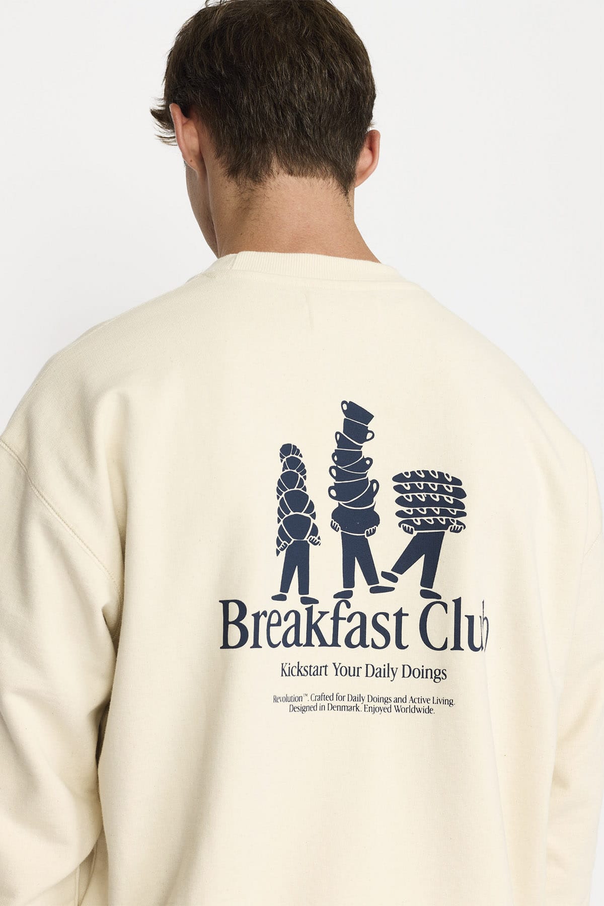 Sweatshirt Printed Crewneck Offwhite Sweatshirt RVLT Revolution