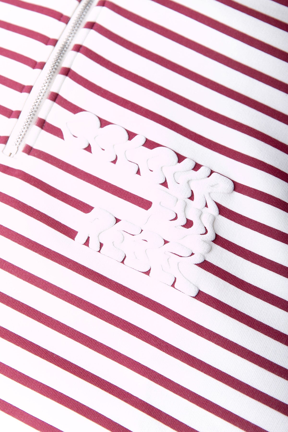 Sweatshirt Striped Relaxed Zip Sweat Off white Sweatshirt Colourful Rebel