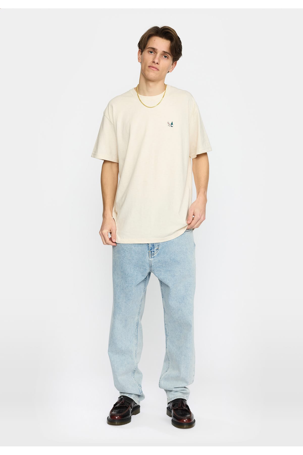 T-Shirt Application T-Shirt Offwhite-melange T-Shirt RVLT Revolution