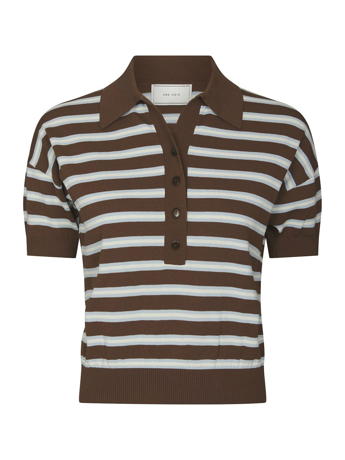 T-Shirt Emira Knit Polo Dark brown T-Shirt Neo Noir