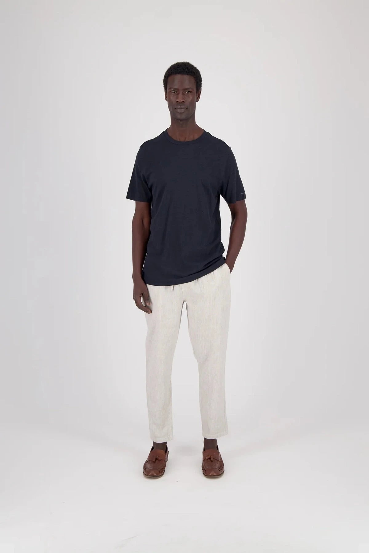 T-Shirt Linen Blend Anthracite T-Shirt Colours&Sons