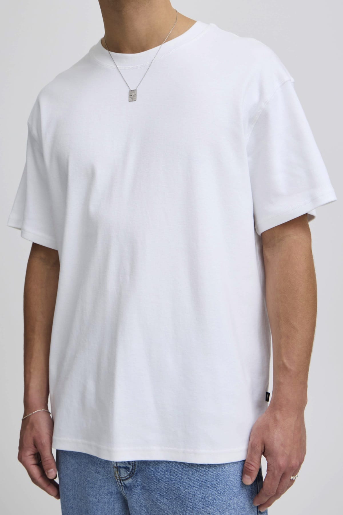 T-Shirt SDDANTON SS White T-Shirt Solid