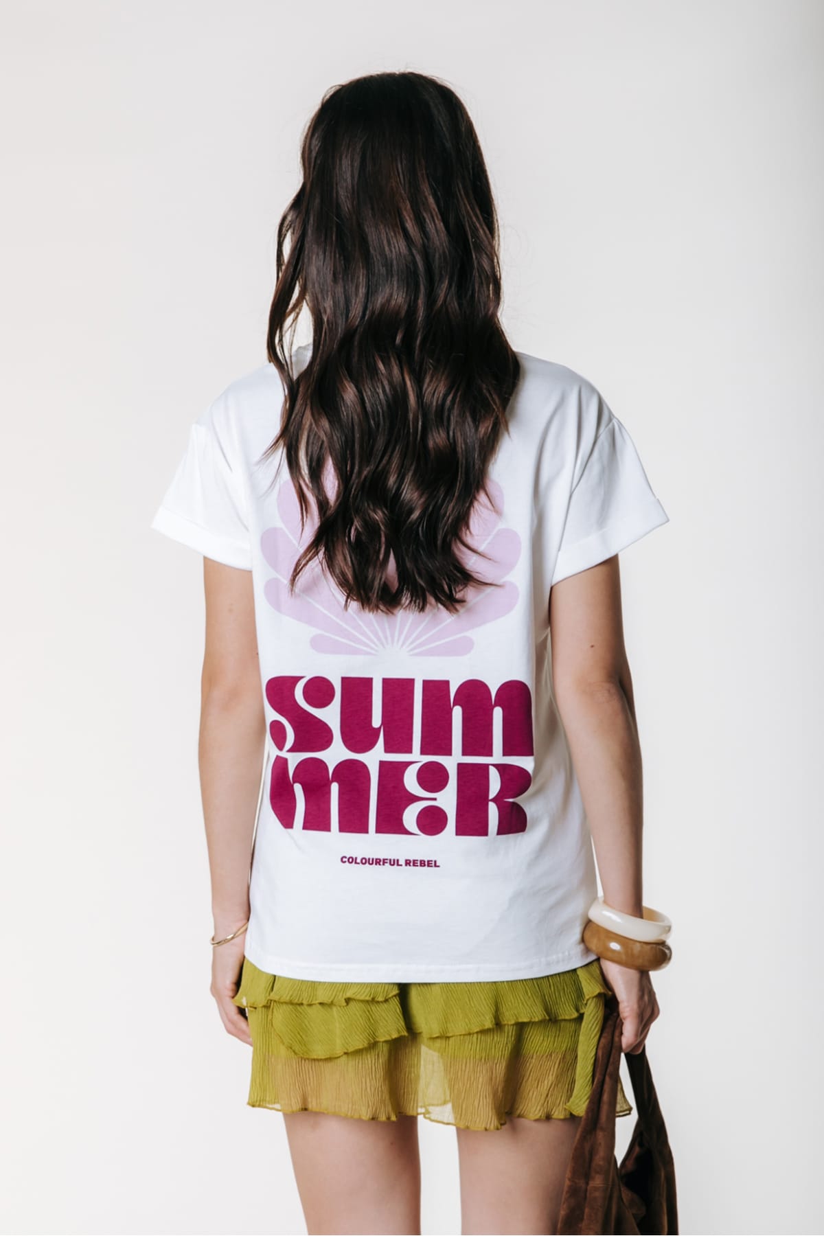 T-Shirt Summer Shell Boxy Standard white T-Shirt Colourful Rebel