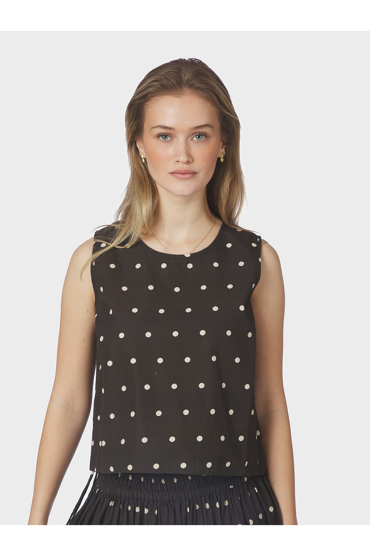 Top Polly Dot Top Dark brown Top Neo Noir