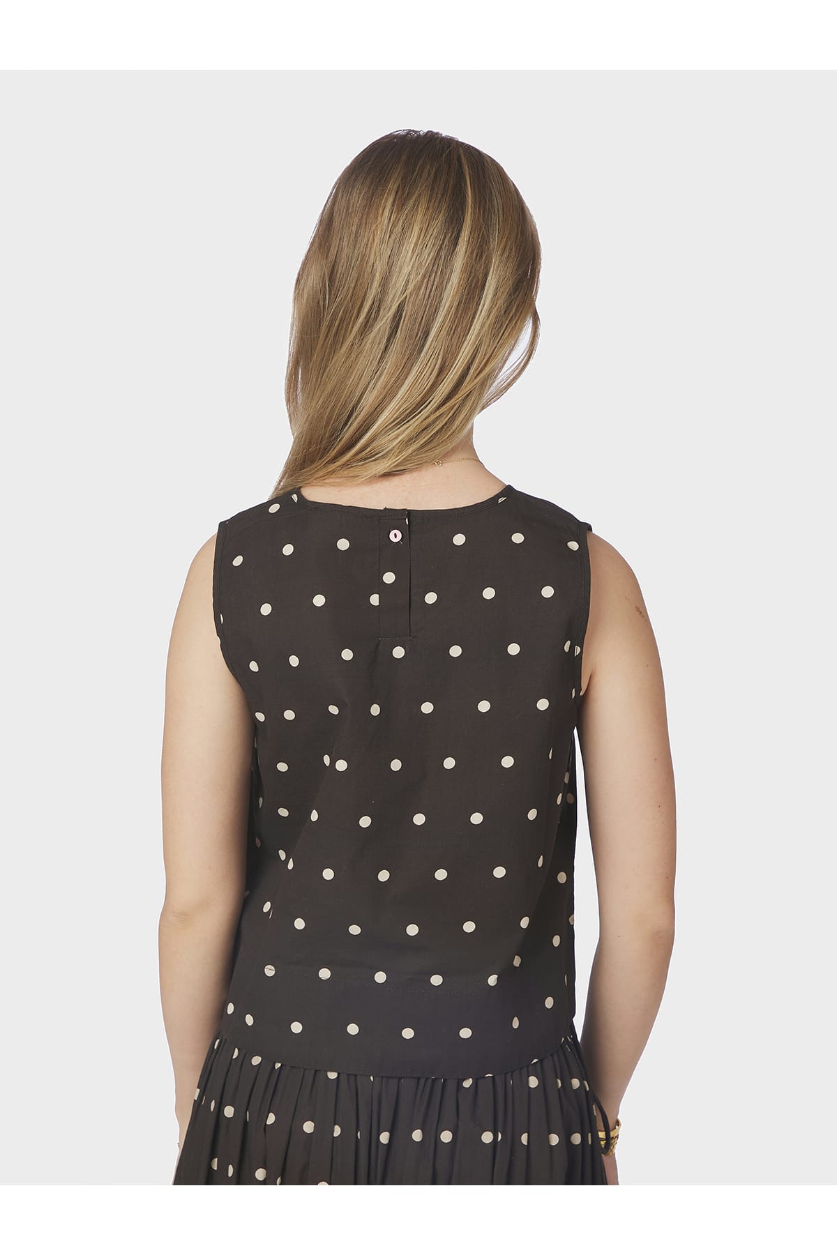 Top Polly Dot Top Dark brown Top Neo Noir