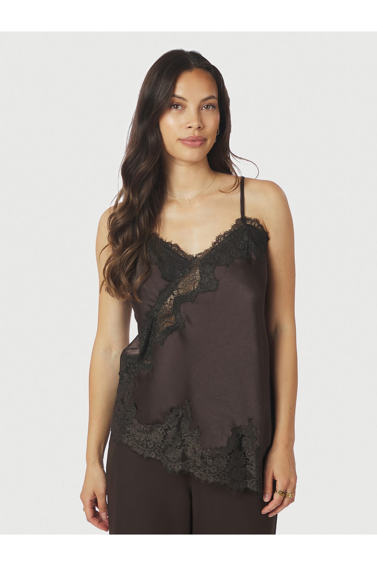 Top Viole Lace Dark brown Top Neo Noir