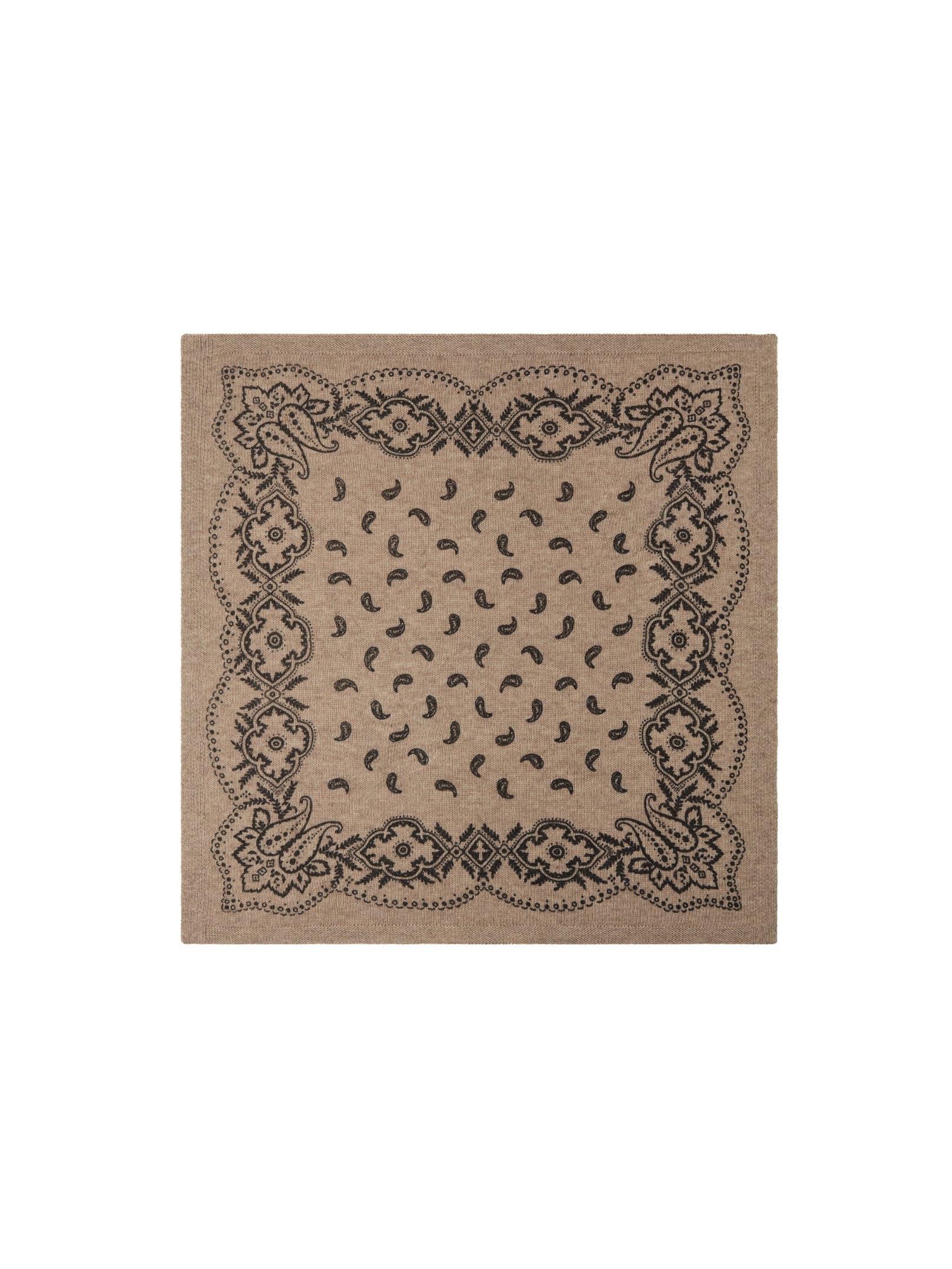 Tuch Adelina Paisley Knit Scarf Beige Melange Tuch Neo Noir