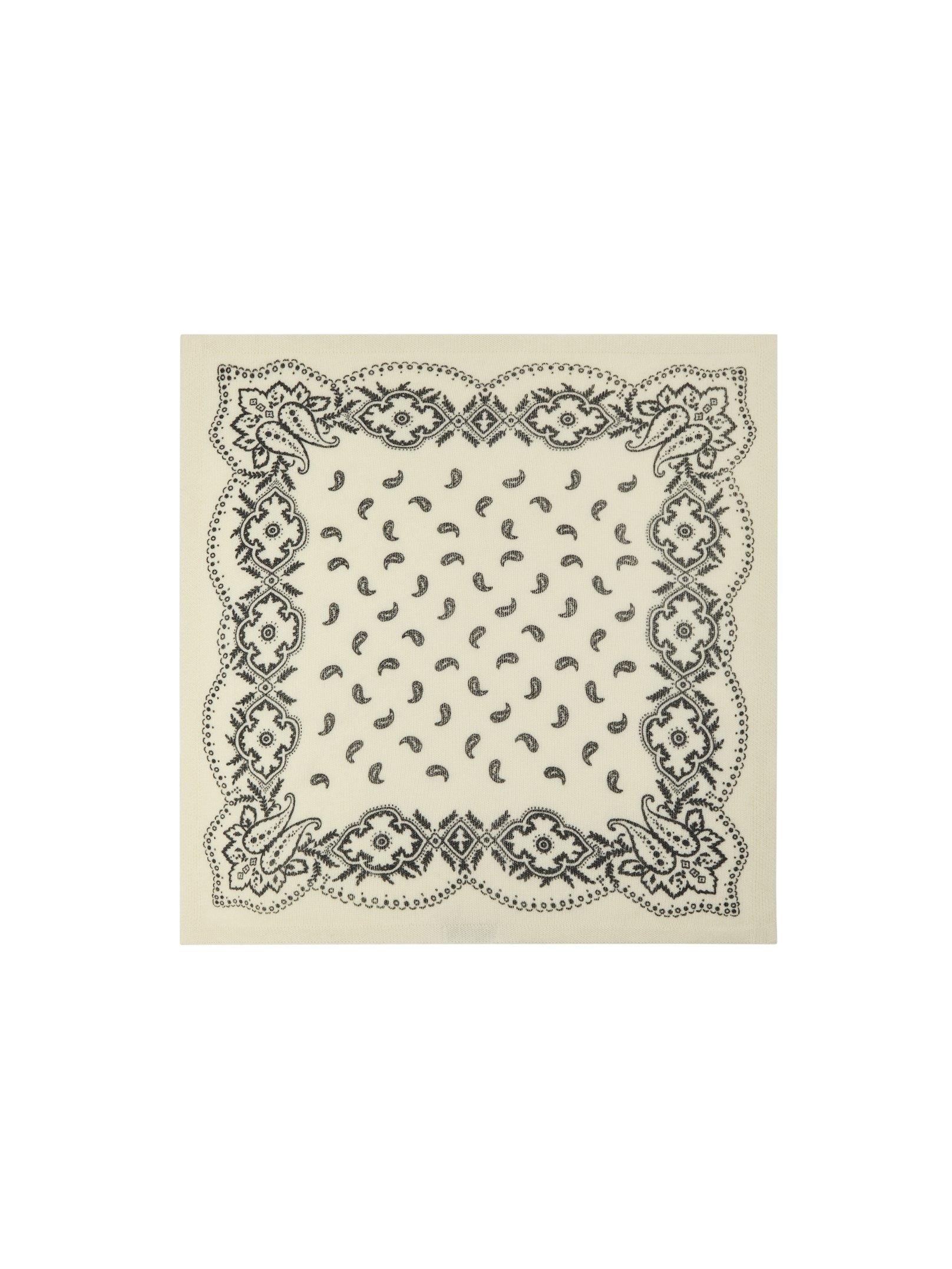 Tuch Adelina Paisley Knit Scarf Off White Tuch Neo Noir