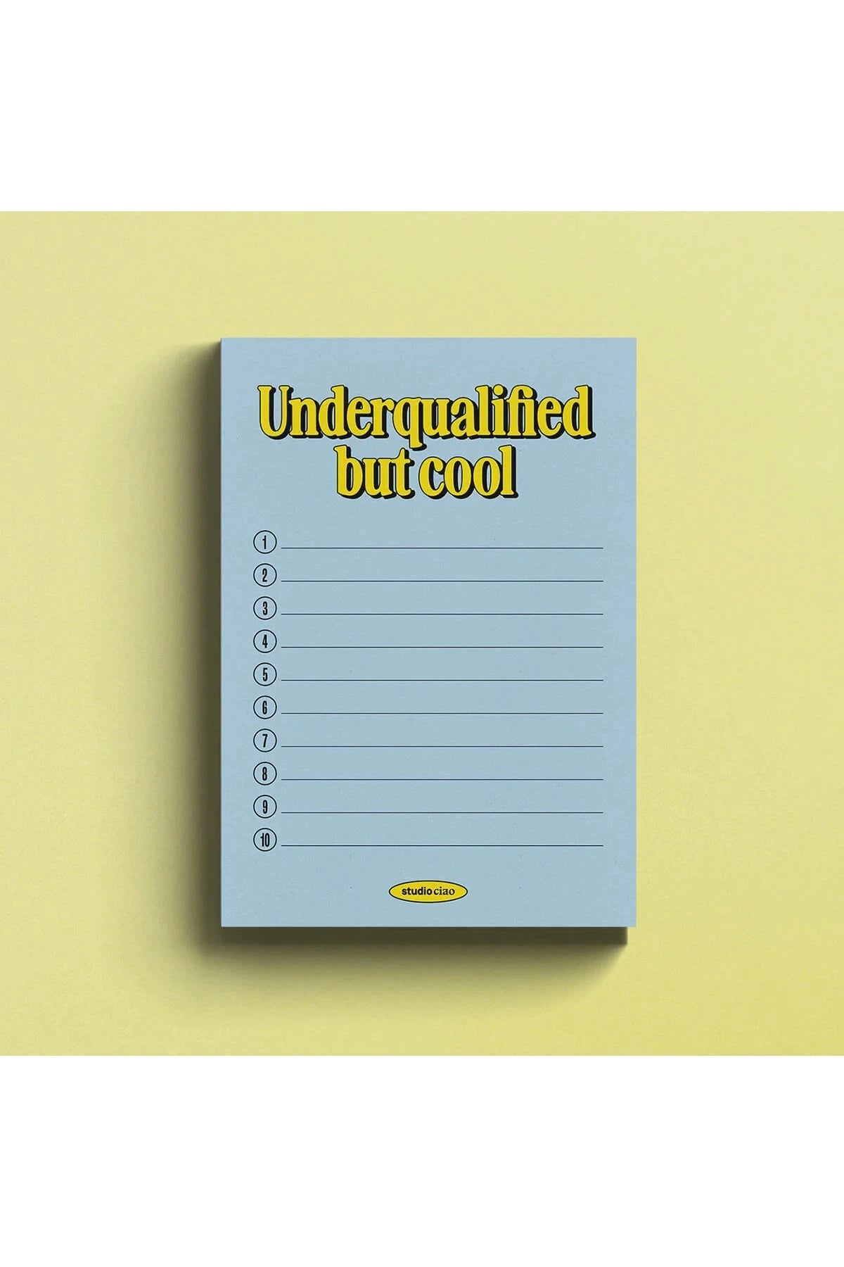 "Underqualified but cool" Block, 50 Seiten Weinprobe Block STUDIO CIAO