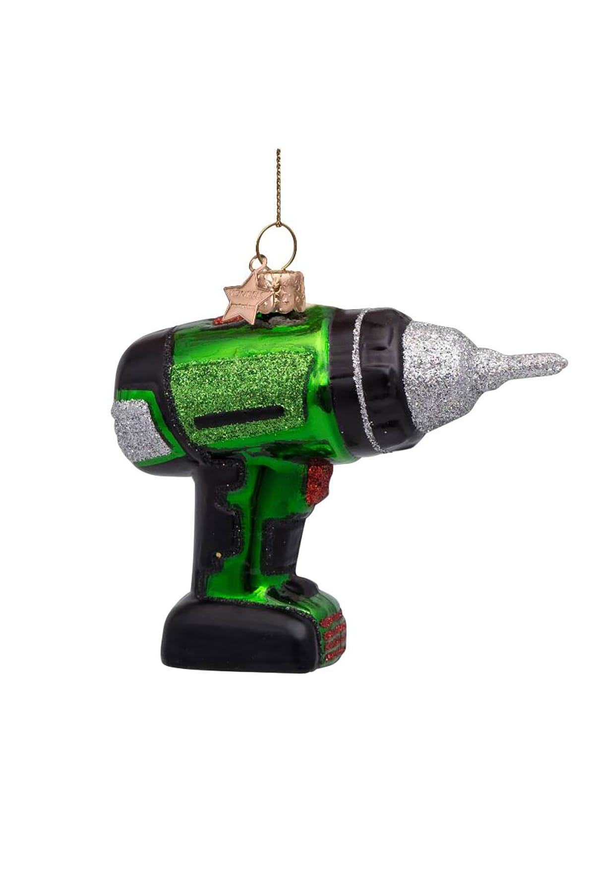 Weihnachtsbaumschmuck Ornament glass green drill machine Weihnachtsbaumschmuck Vondels