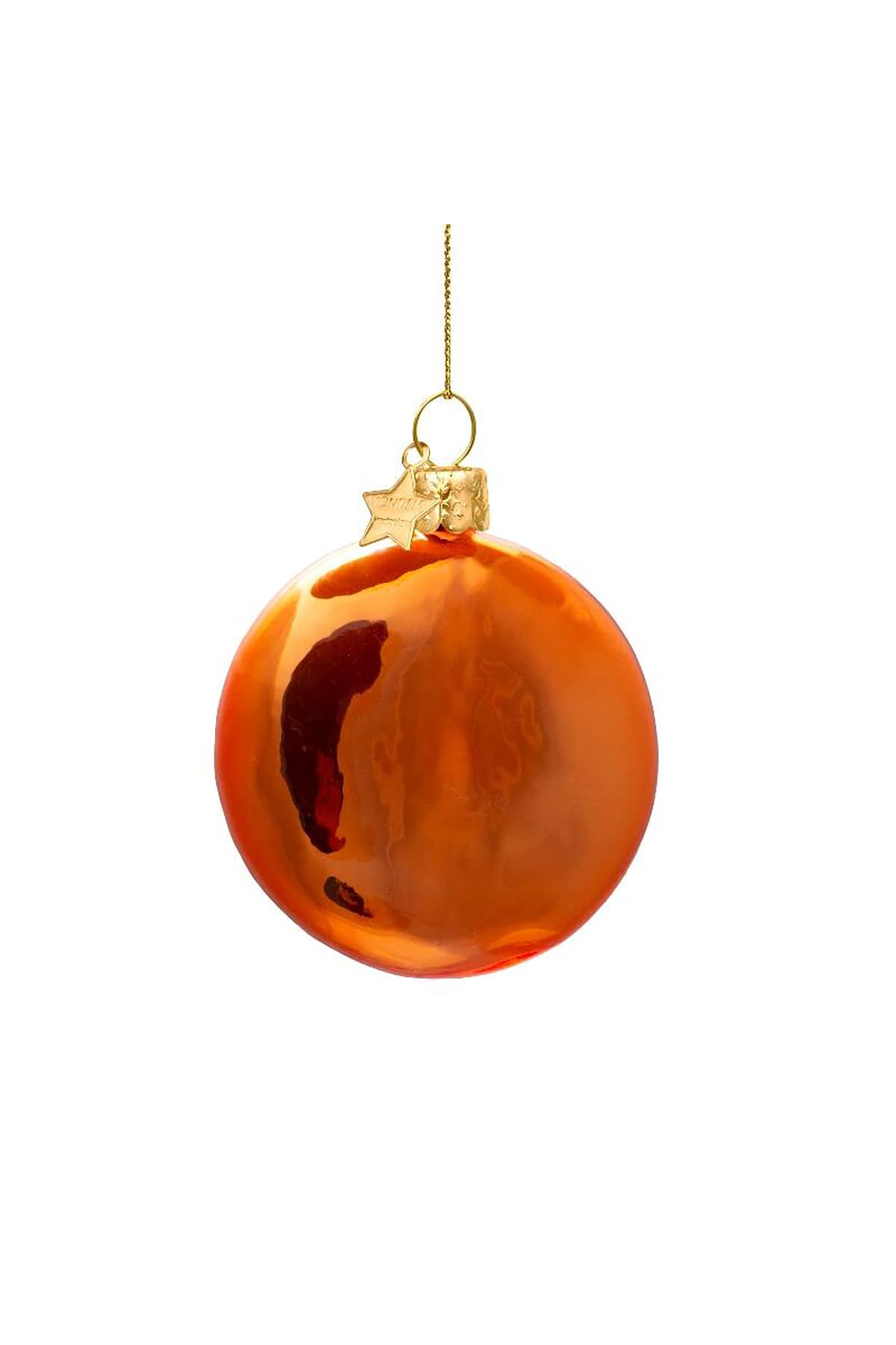 Weihnachtsbaumschmuck Ornament glass orange smiley Weihnachtsbaumschmuck Vondels