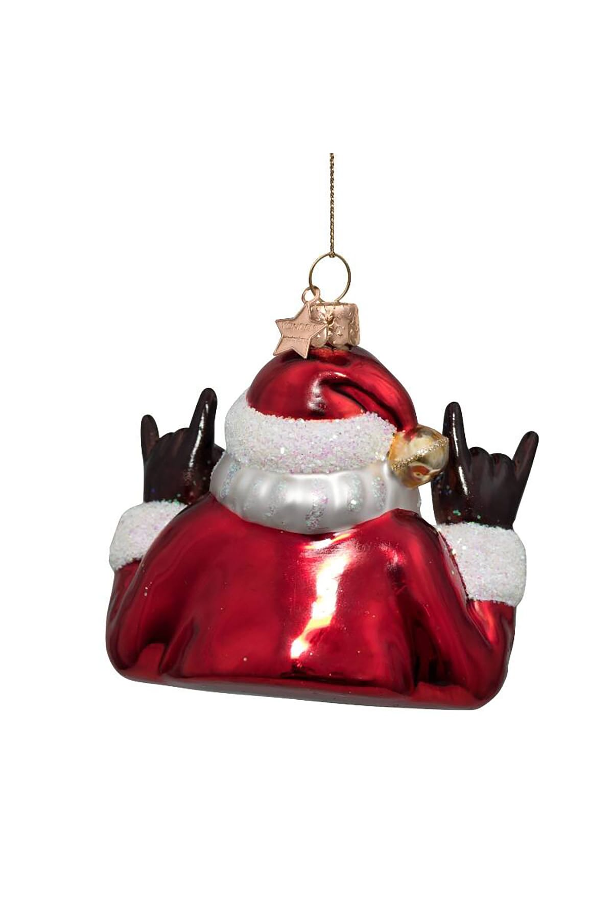 Weihnachtsbaumschmuck Ornament glass red opal cool santa Weihnachtsbaumschmuck Vondels