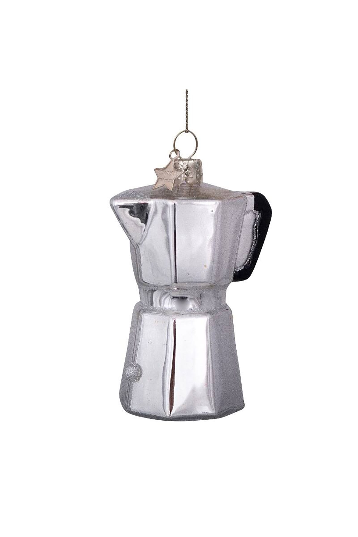 Weihnachtsbaumschmuck Ornament glass silver opal old coffee maker Weihnachtsbaumschmuck Vondels