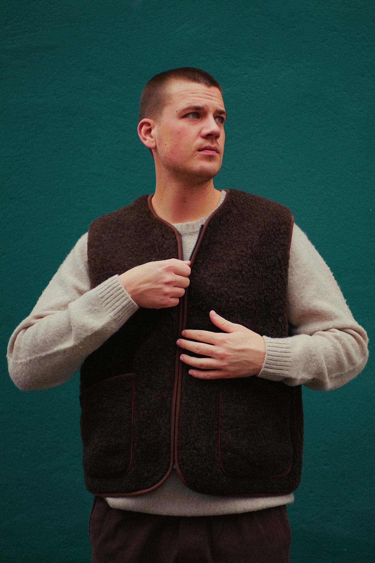 Weste Pepitko Pocket Dark Brown Weste Coldbreaker