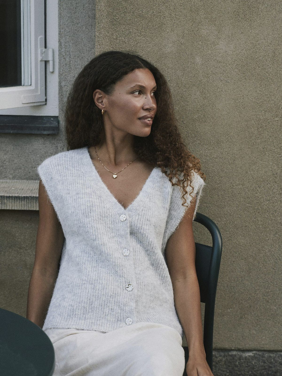Weste Xandra Knit Light grey Weste Neo Noir