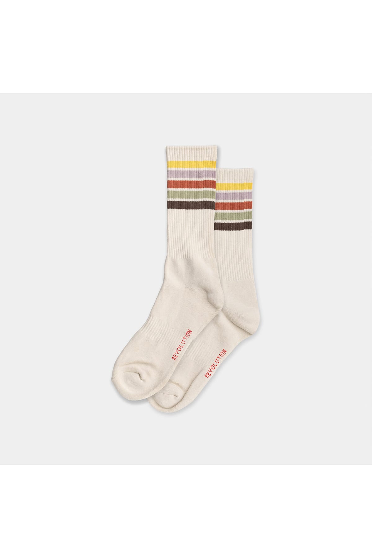 Socken Jaquard Crew Sock Offwhite Socken RVLT Revolution