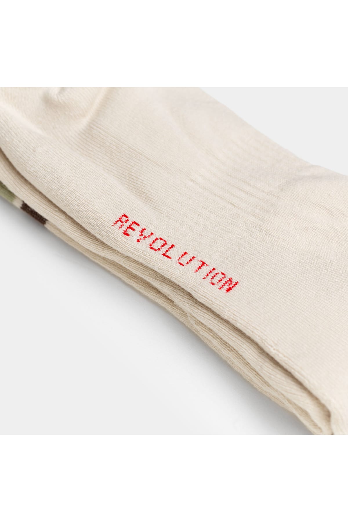 Socken Jaquard Crew Sock Offwhite Socken RVLT Revolution