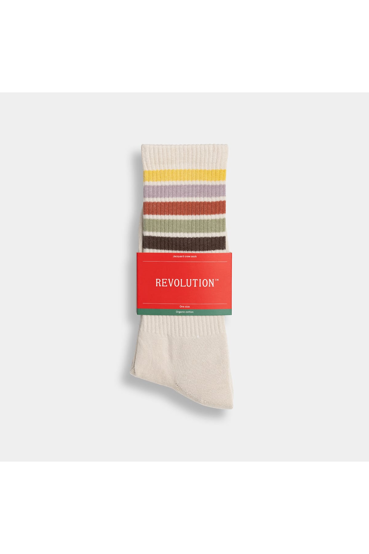 Socken Jaquard Crew Sock Offwhite Socken RVLT Revolution