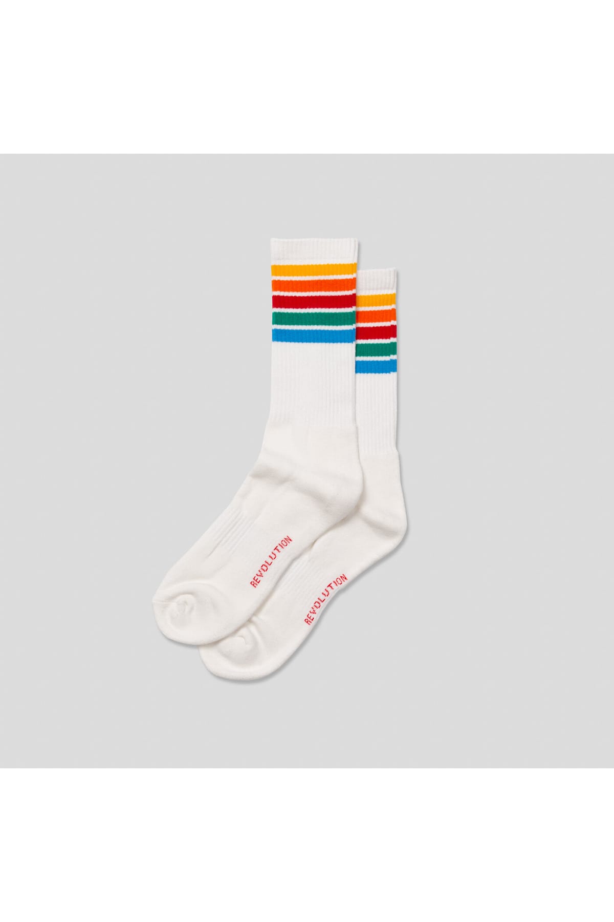 Socken Jaquard Crew Sock White Socken RVLT Revolution