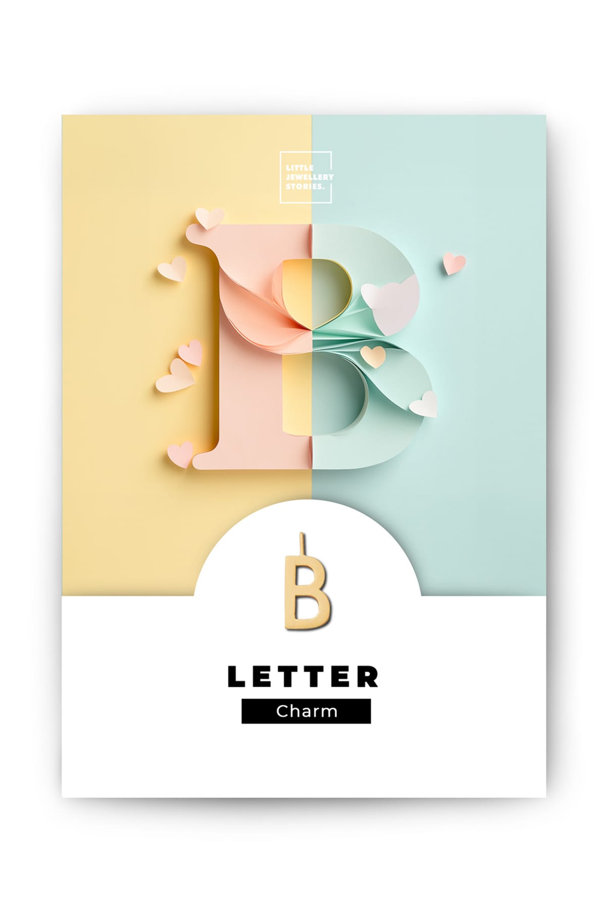 Anhänger Letter Charm B gold Anhänger Little Jewellery Stories 