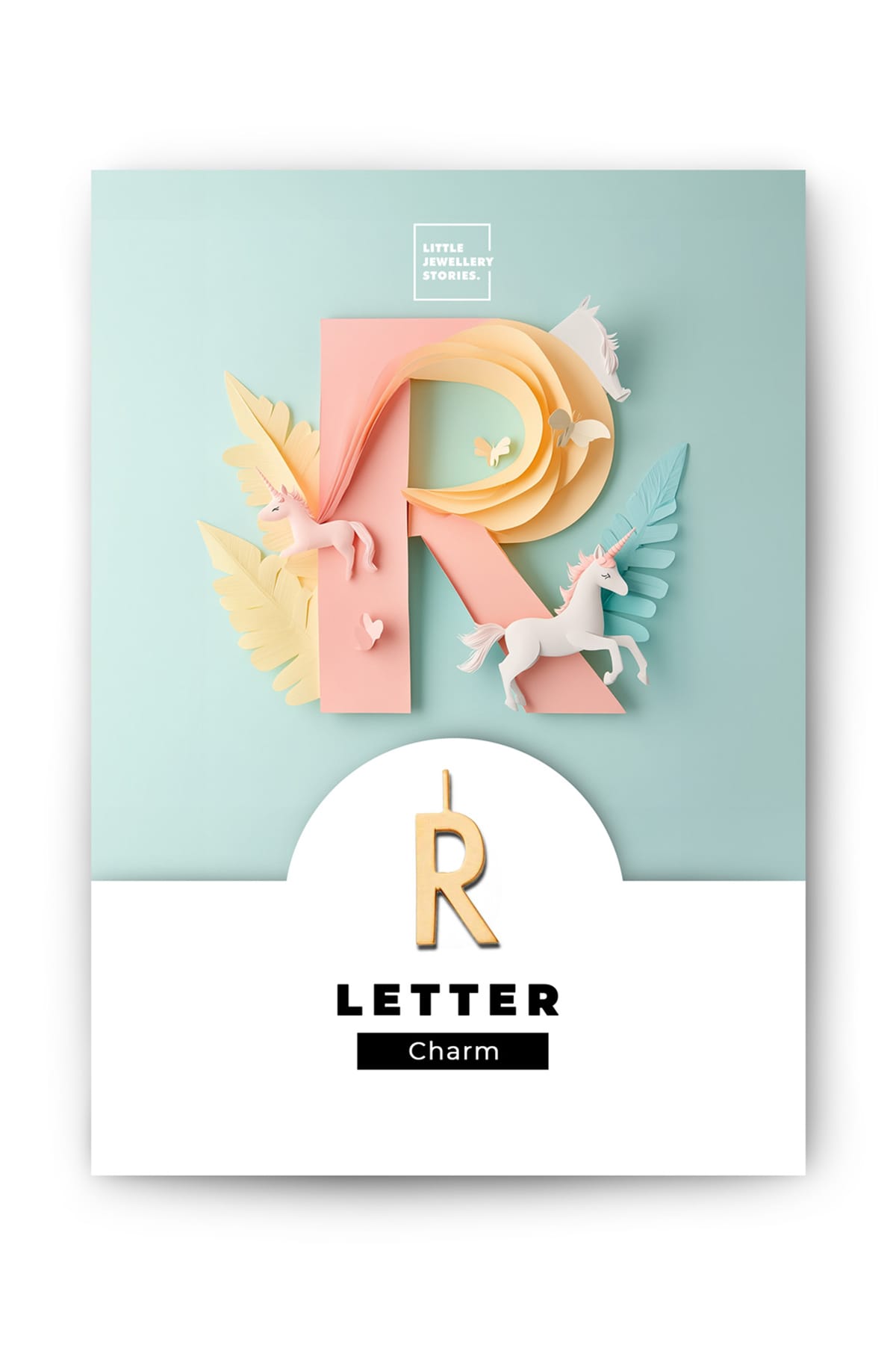 Anhänger Letter Charm R gold Anhänger Little Jewellery Stories 