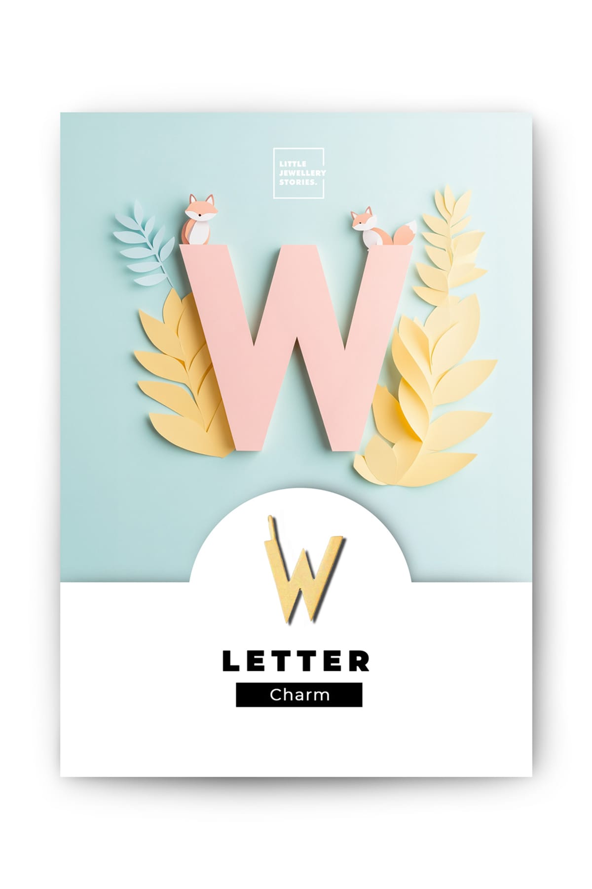 Anhänger Letter Charm W gold Anhänger Little Jewellery Stories 