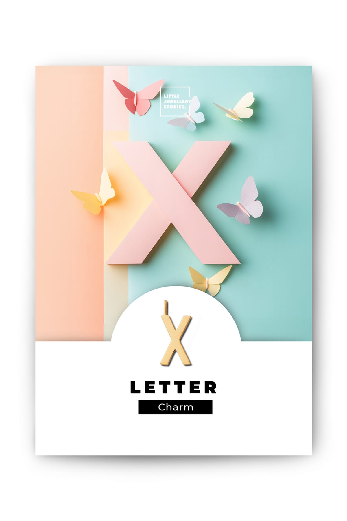 Anhänger Letter Charm X gold Anhänger Little Jewellery Stories 