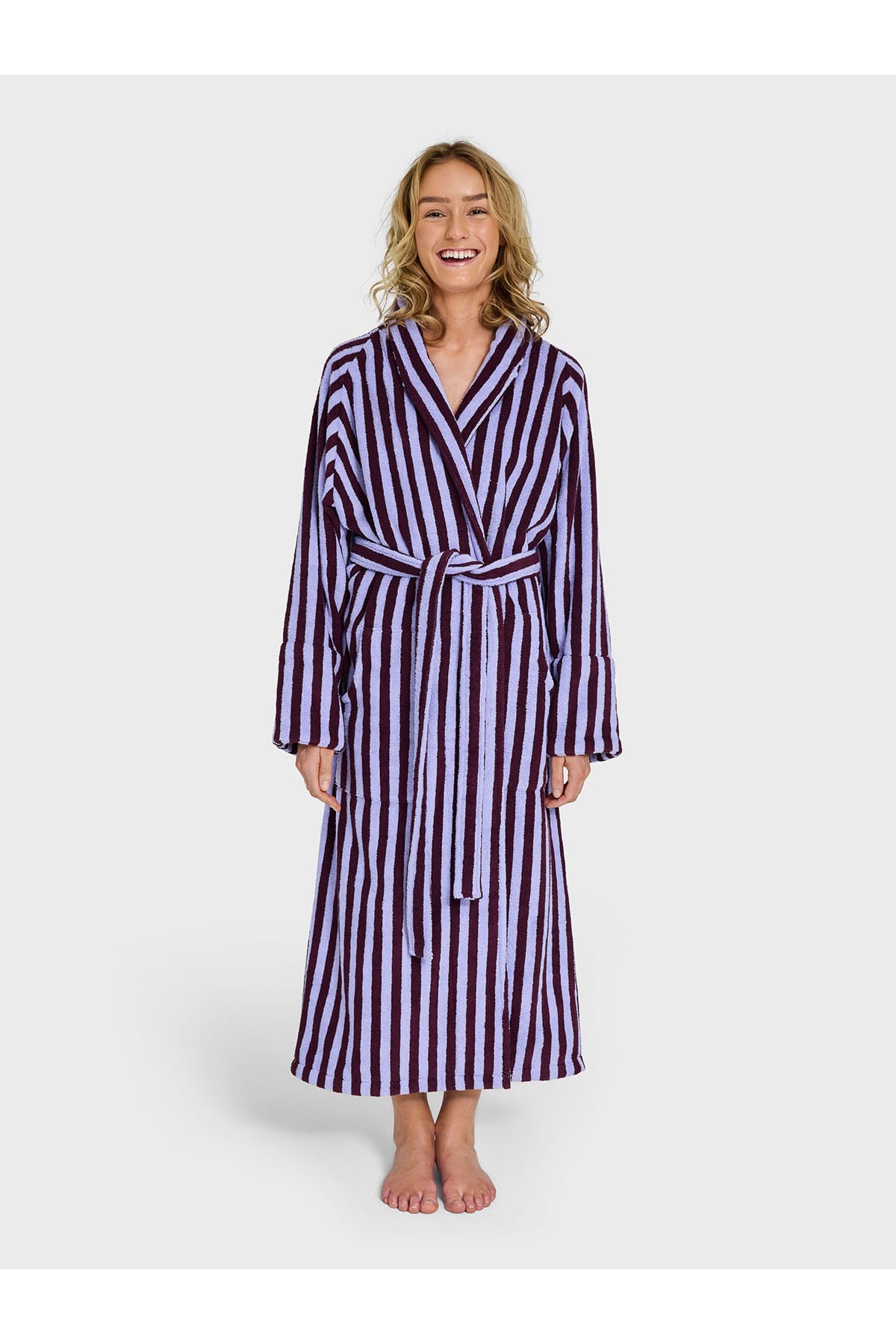 Bademantel NARAM wine & lavender blue Bademantel Bongusta 