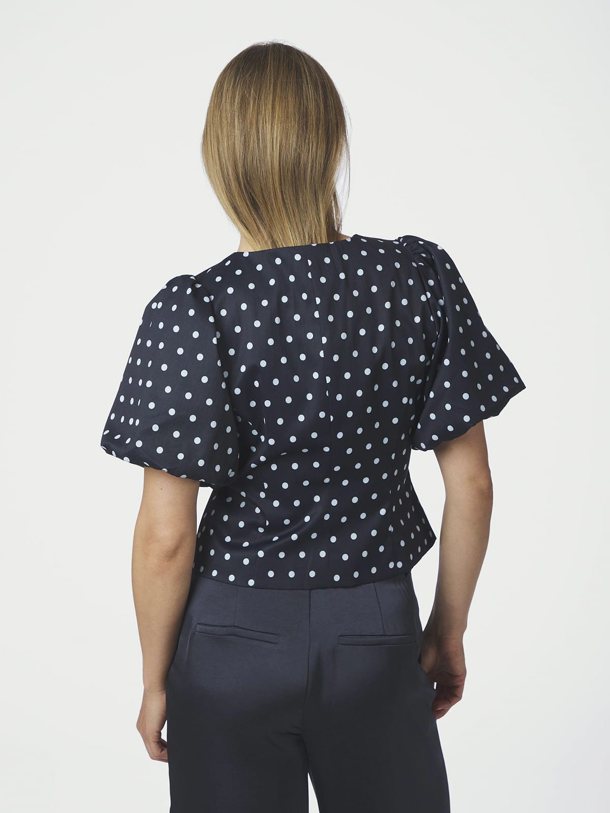 Bluse Anela Dot Navy Bluse Neo Noir 