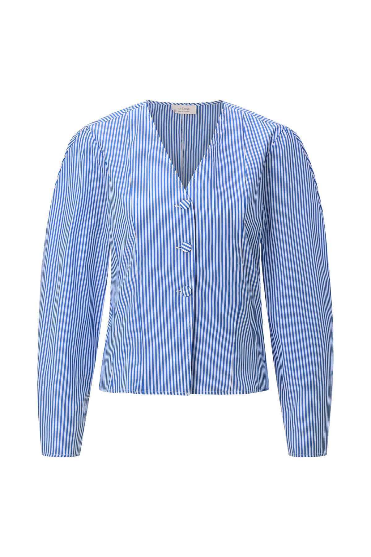 Bluse Cotton Stripe skyway blue Bluse Rich&Royal 