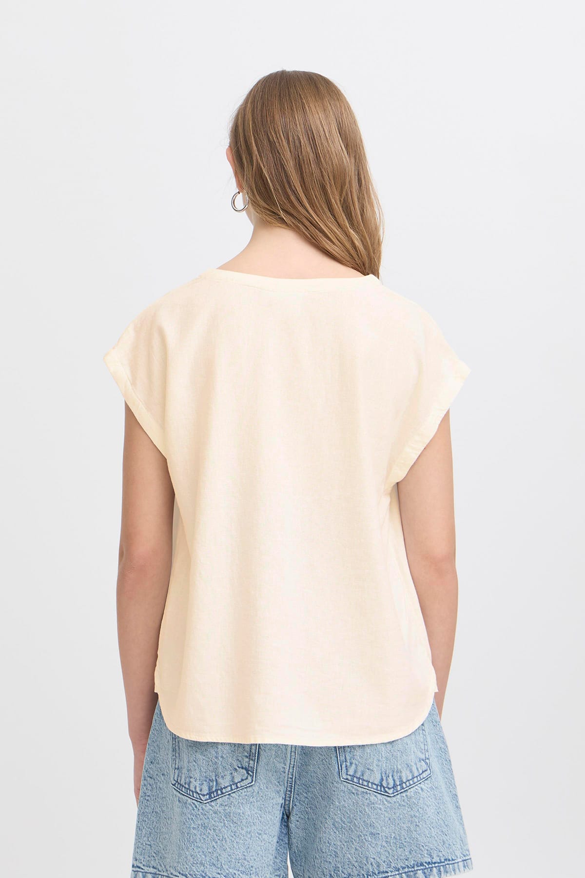 Bluse IHLINNO SS Natural Ecru Bluse ICHI 