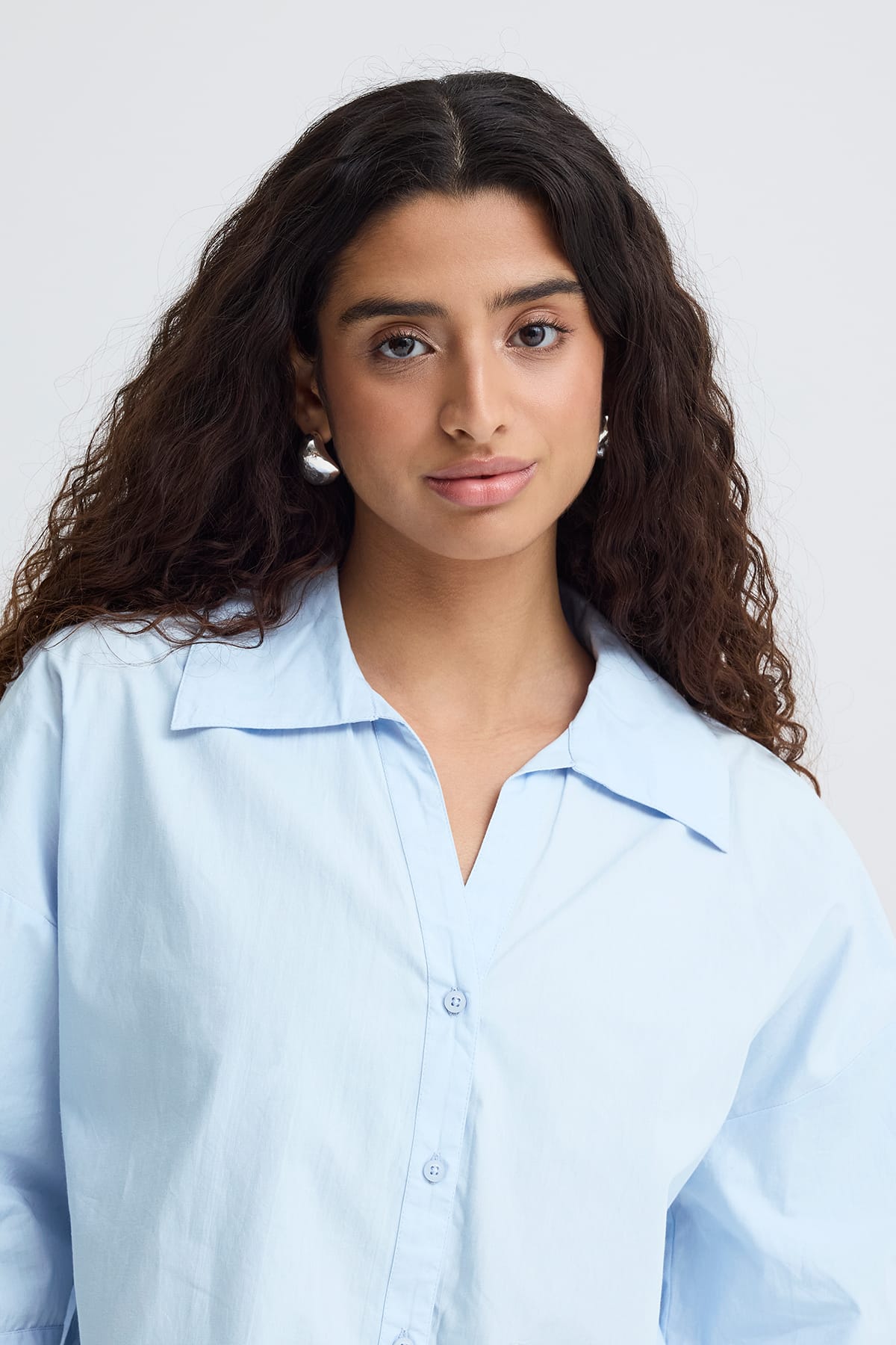 Bluse IHLUANNE SH FLOATY BLUE Bluse ICHI 