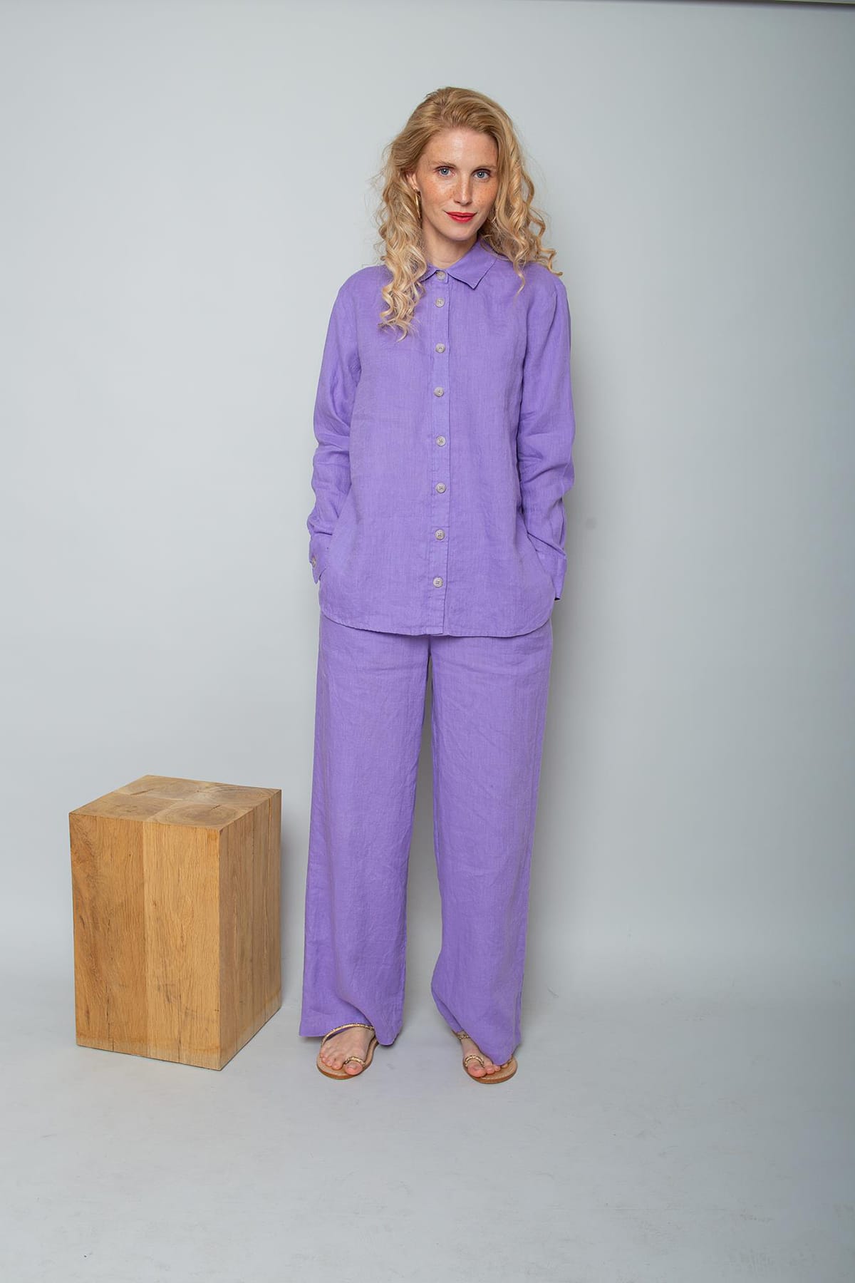 Bluse im Boyfriend-Style lavender Bluse Emily van den Bergh 