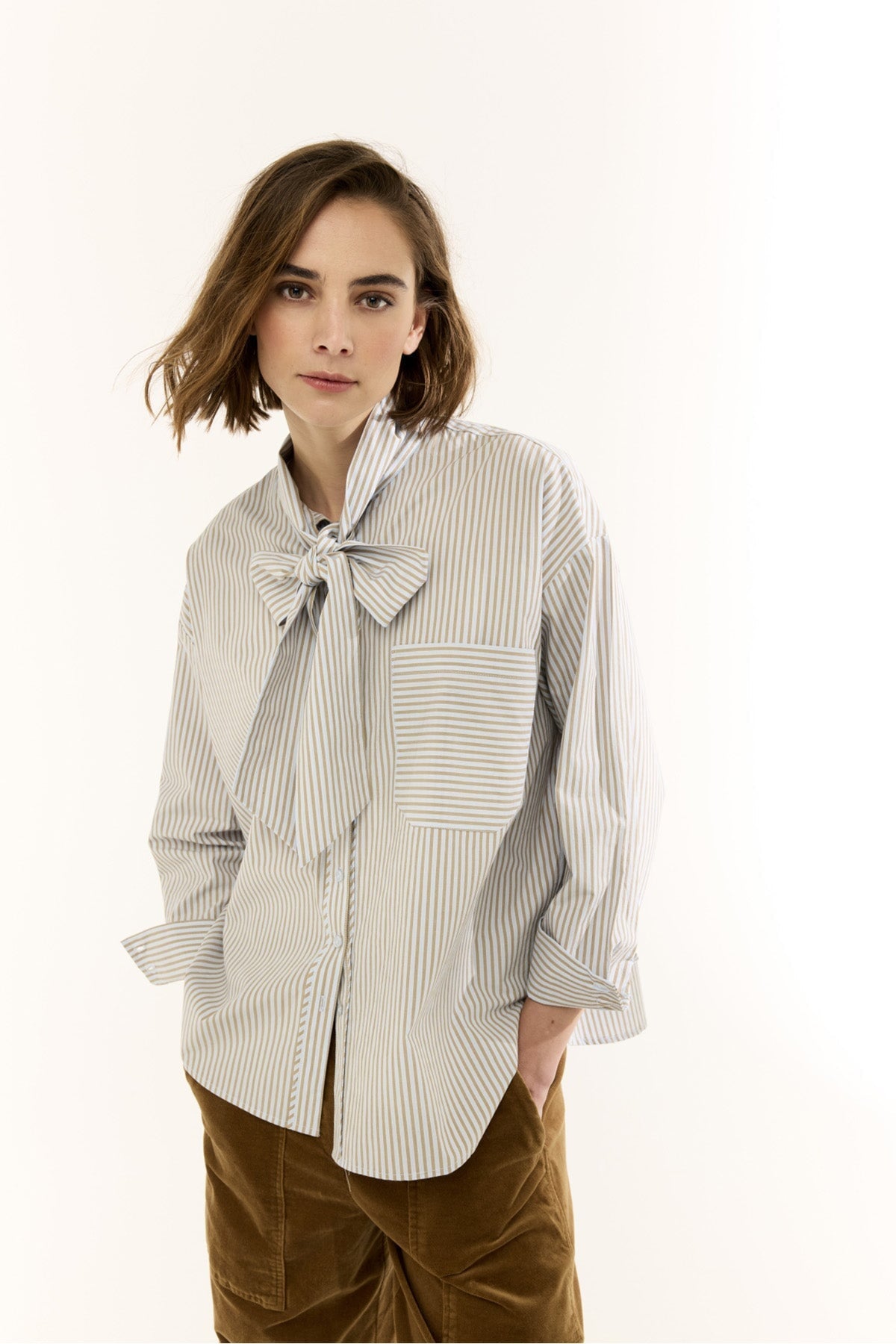Bluse Jody Blue/brown stripes Bluse JC Sophie 
