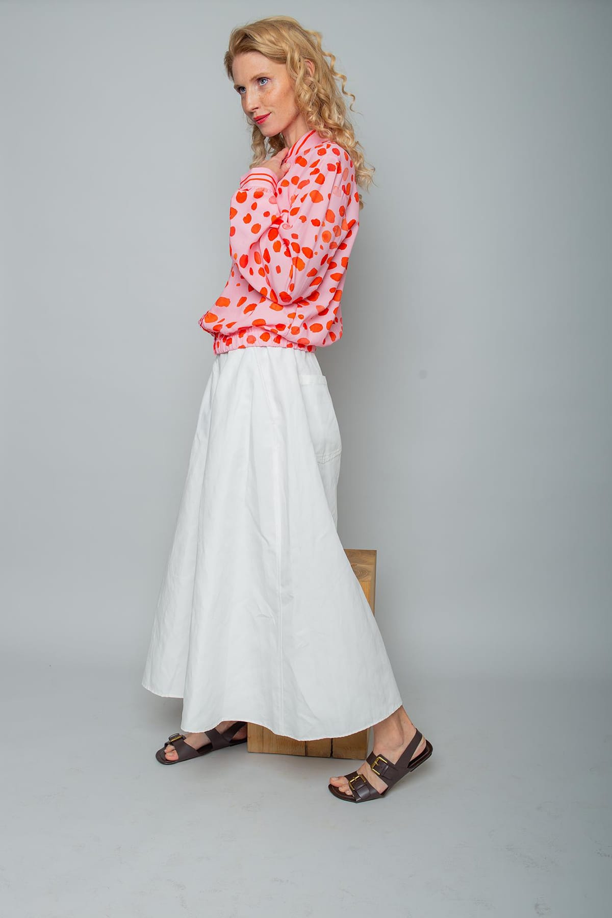 Bluse klassischer Kragen red rose dots Bluse Emily van den Bergh 