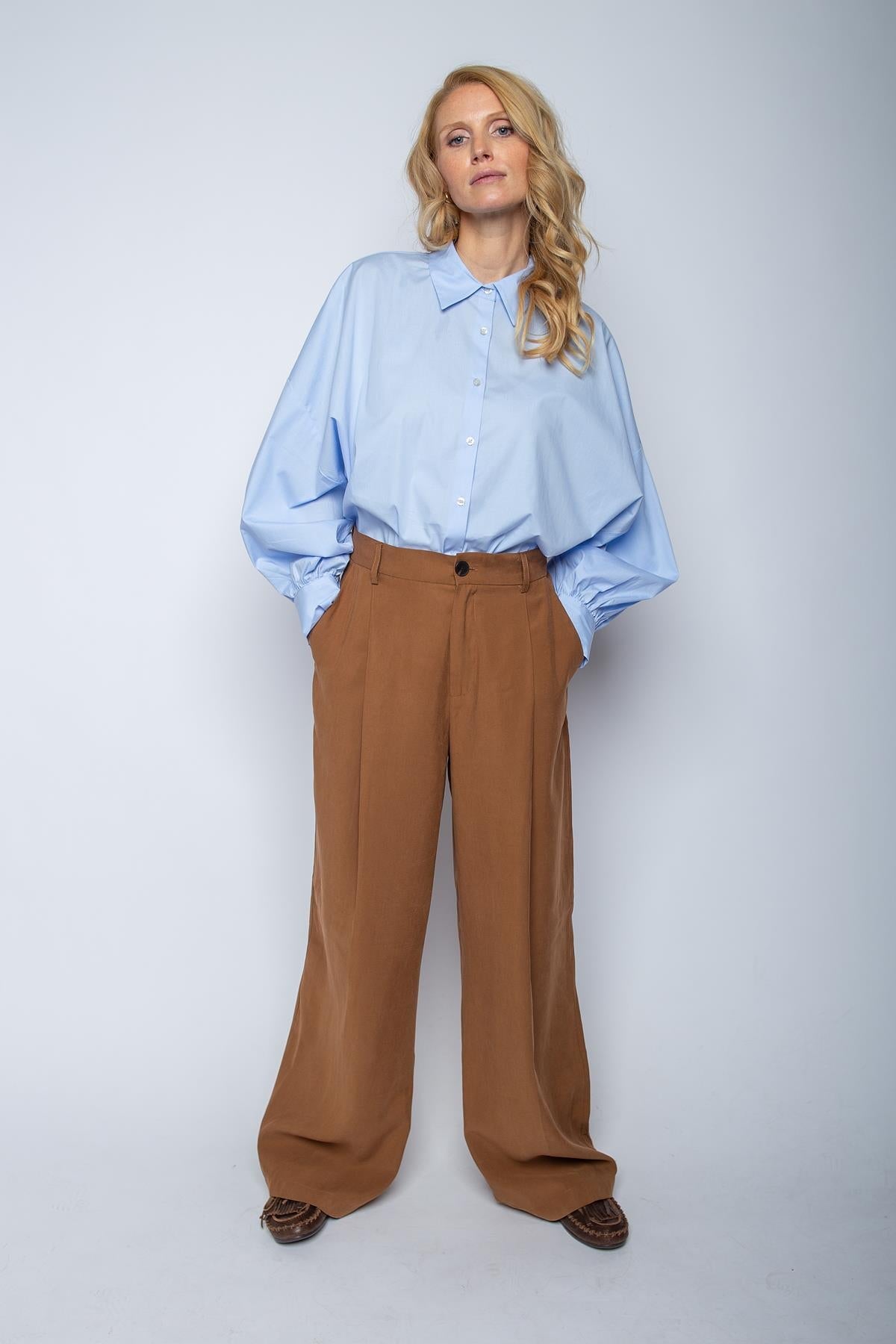Bluse mit klassischem Kragen light blue Bluse Emily van den Bergh 