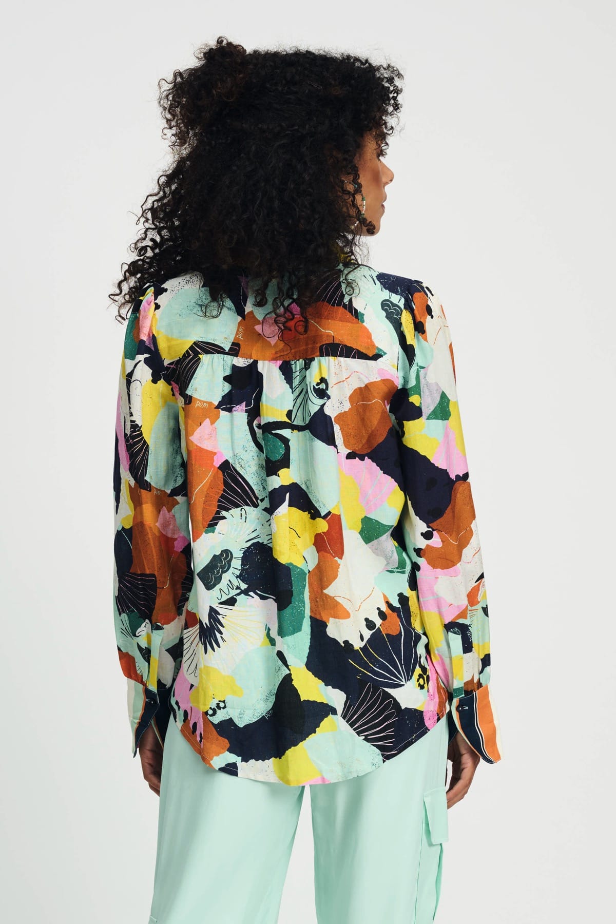 Bluse - Paradise Linen Multicolour Bluse POM Amsterdam 