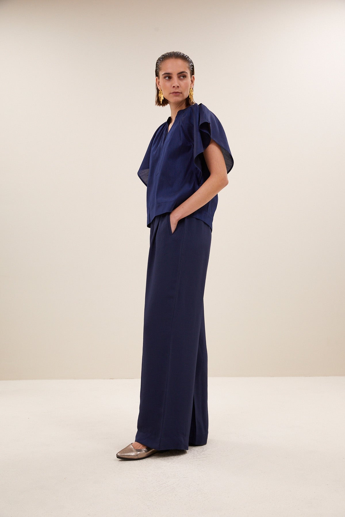 Bluse vina festive evening blue Bluse By Bar 