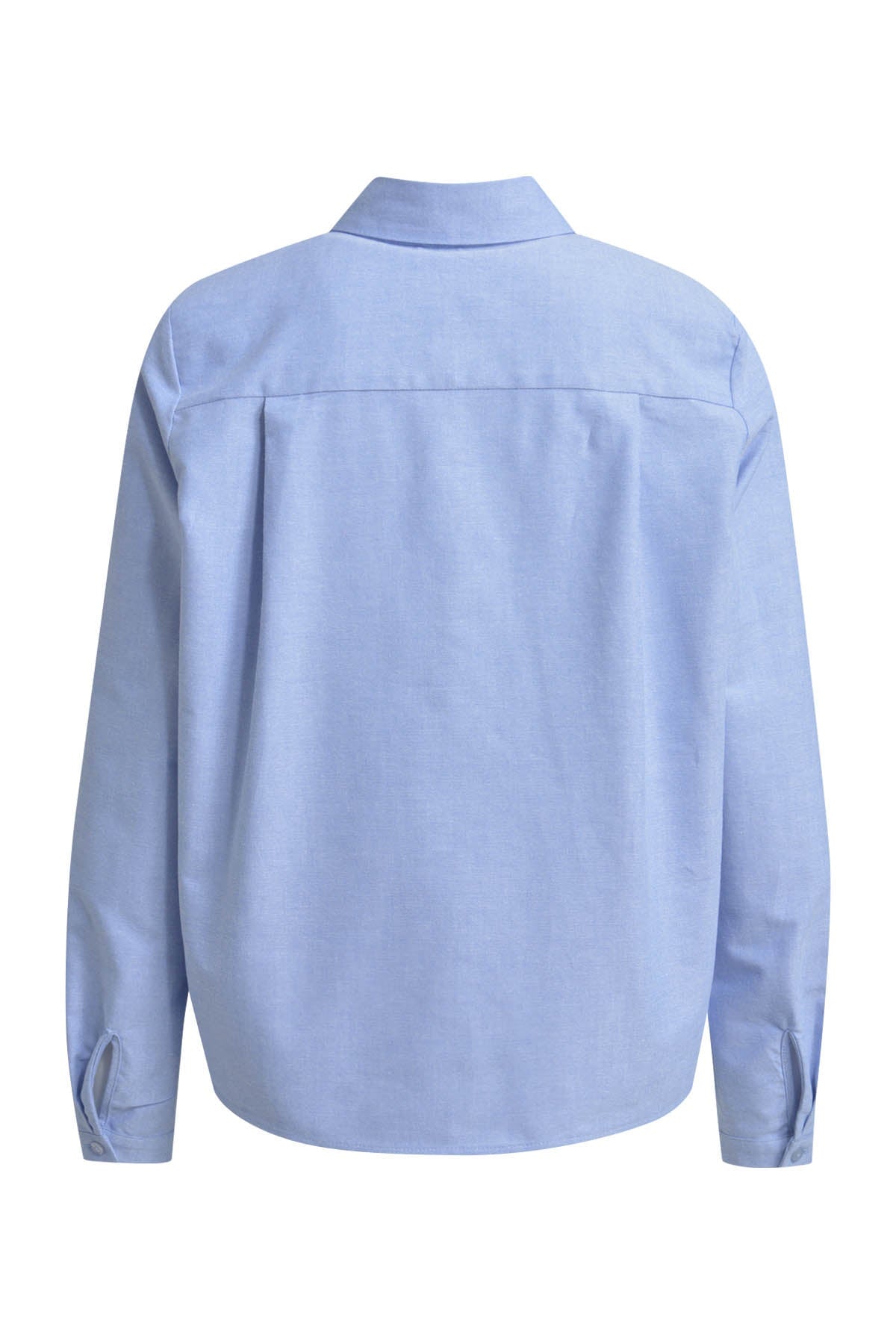 Bluse with deco bow tie placket 1/1 sleeve light blue Bluse Milano 
