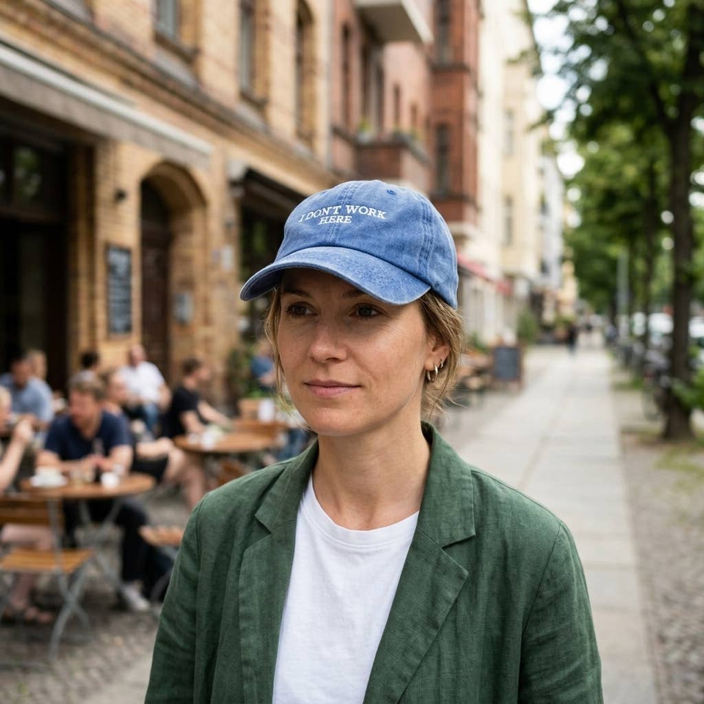 Cappie I don't work here blau Baseballcap Grasshopper 