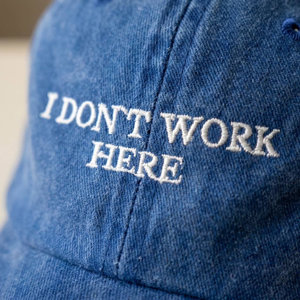Cappie I don't work here blau Baseballcap Grasshopper 